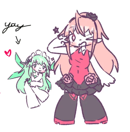 Drawin Leaf & Prickett today!! by Asu_Kanna