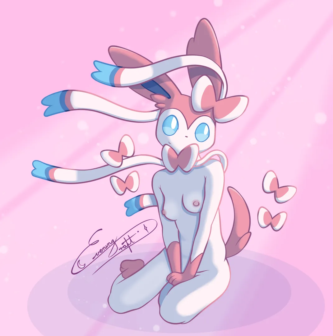 Drawing every Pokemon (20/1025) - Sylveon [OC] posted by EveningDraftArt