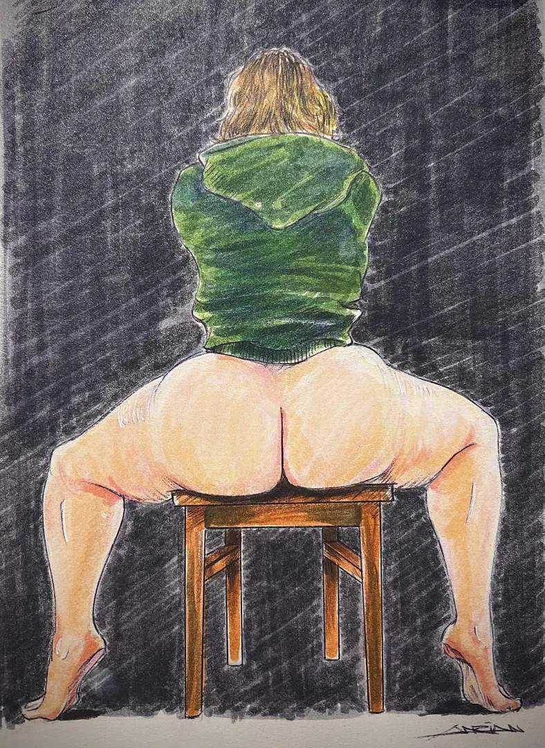 Drawing of u/rosie_cheeeks by me posted by fuglyshirts