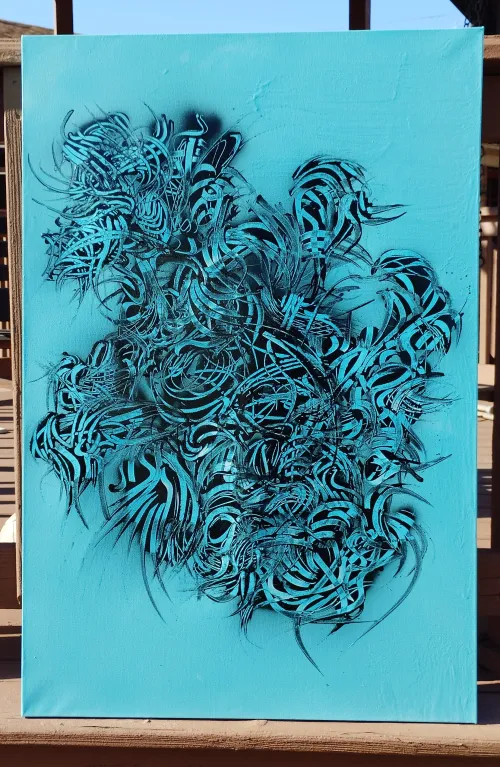 Dreamfed Mindfield. Latest trip inspired painting by Realityisatoilet