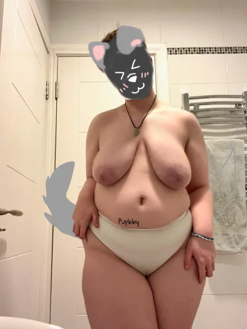 Drew on some ears & a tail since I don’t have gear ! by pupbbyy