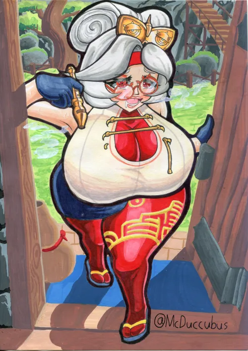 Drunk Purah dropping by (art by me McDuccubus) by S_McDuccubus