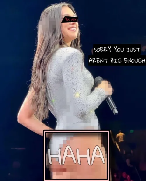 Dua Lipa is not impressed with your size by [deleted]