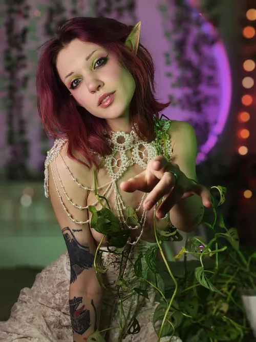 elf slut's vines wanna wrap your cock come get tangled, hero? by Glimmermallow