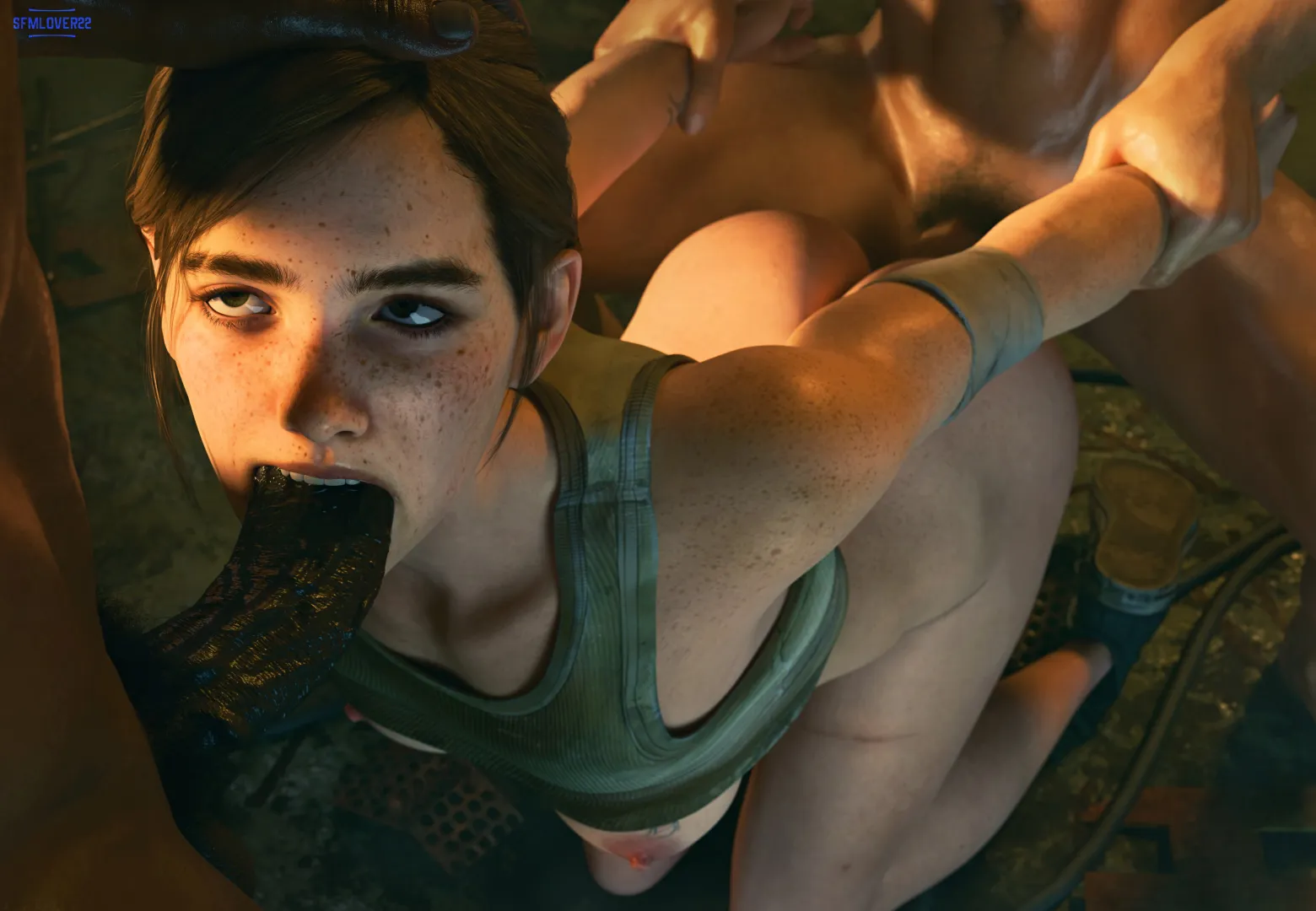 Ellie getting spitroasted (Sfmlover22) posted by Poke-Oji