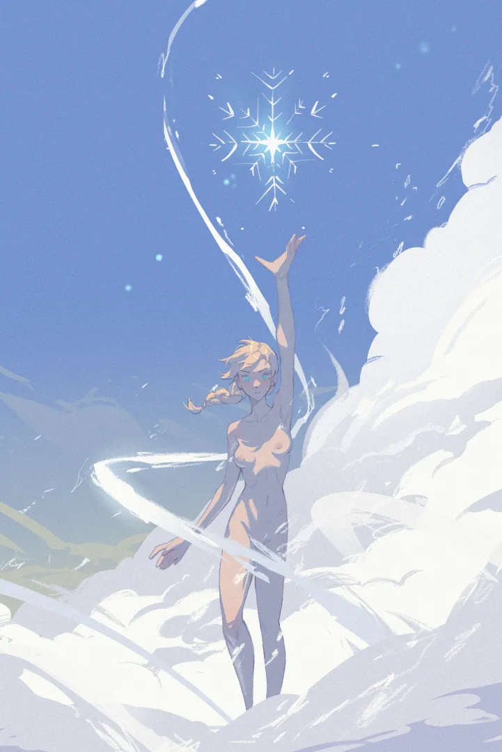 Elsa charging her powers posted by No-Construction1679