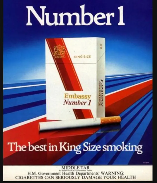 Embassy Red King size Cigarettes advert (uk) 80s posted by neighboy28