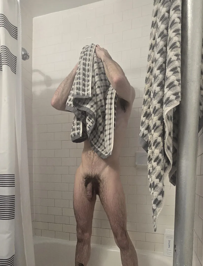 Enjoying a relaxing shower. posted by another-naked-artist