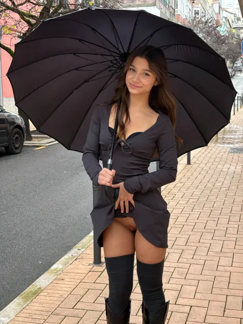 Enjoying a walk with no panties by candymiaxoxo