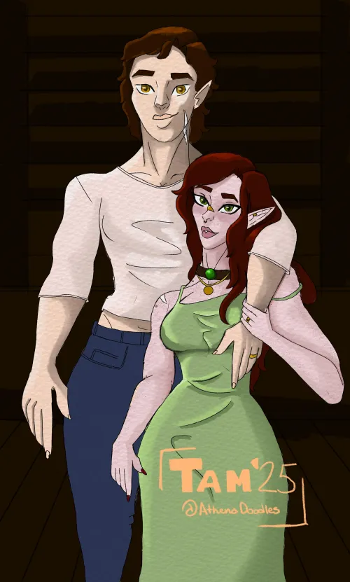 Enjoying newlyweds bliss [AthenaDoodles](OrginalCharacters) by IndependenceOk5646