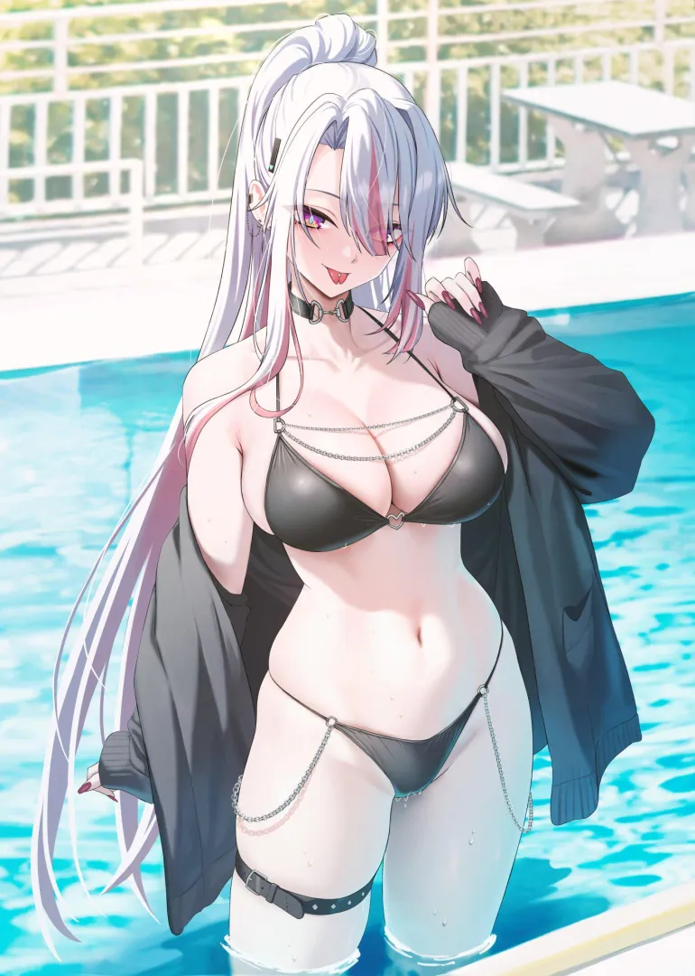 Enjoying the Pool [Artist's Original] posted by WoolsonDaSheep