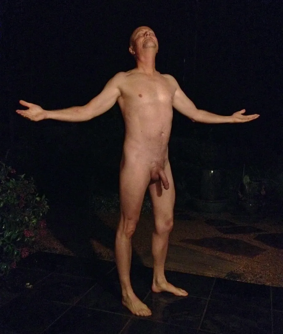 Enjoying the rain after a long drought (2014) posted by SandalsSuffice