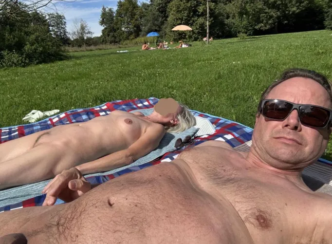 Enjoying the sun together by Bluemaxin6