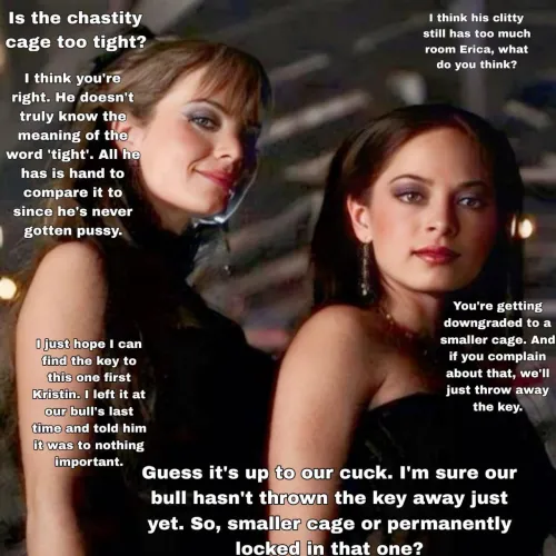 Erica Durance & Kristin Kreuk - Smaller cage or permanently locked? by AlwaysLookingForRp94