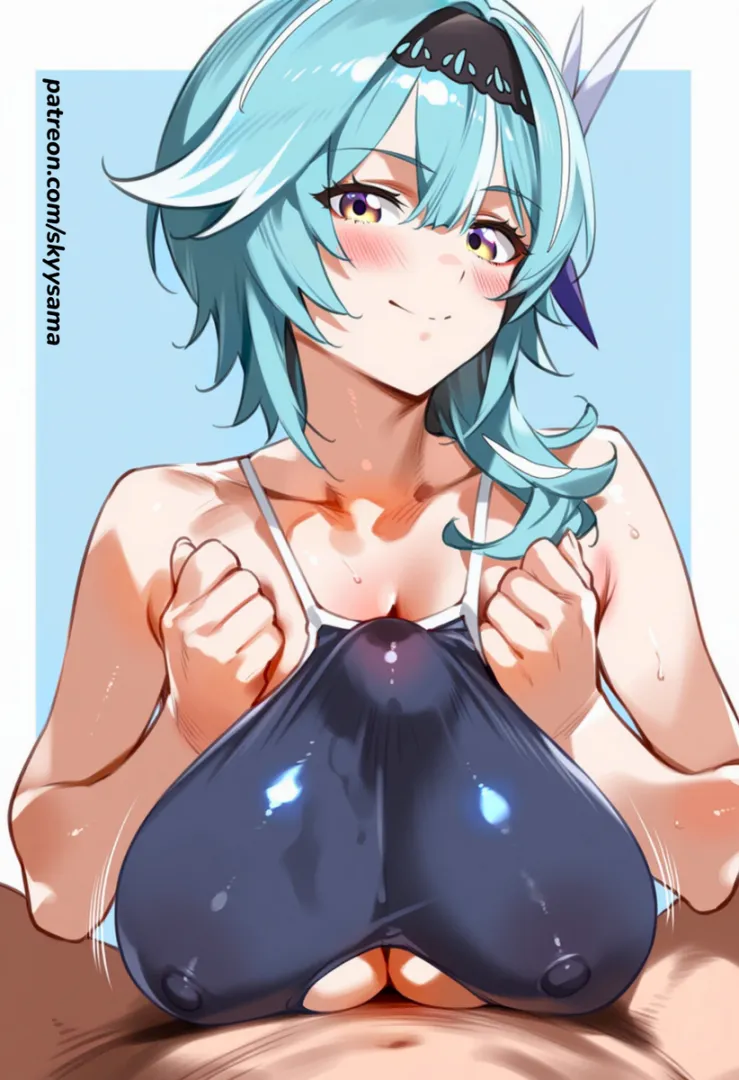 Eula paizuri under swimsuit posted by haidoro_