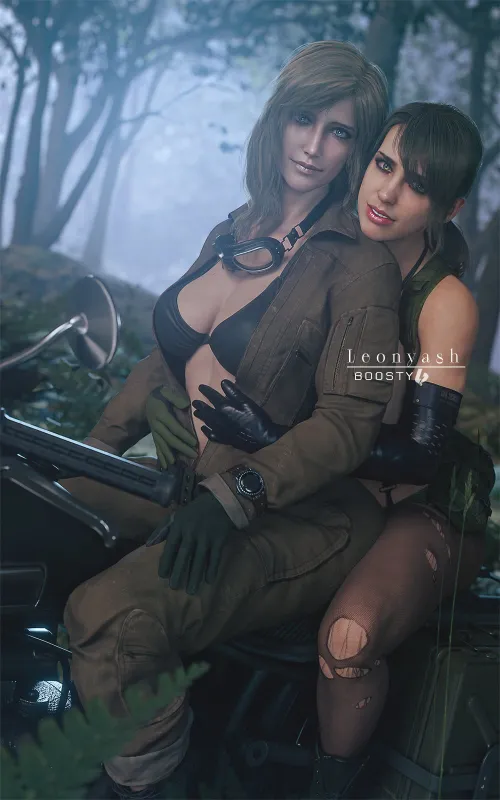 Eva and Quiet (Leonyash) [Metal Gear Solid] by Poke-Oji