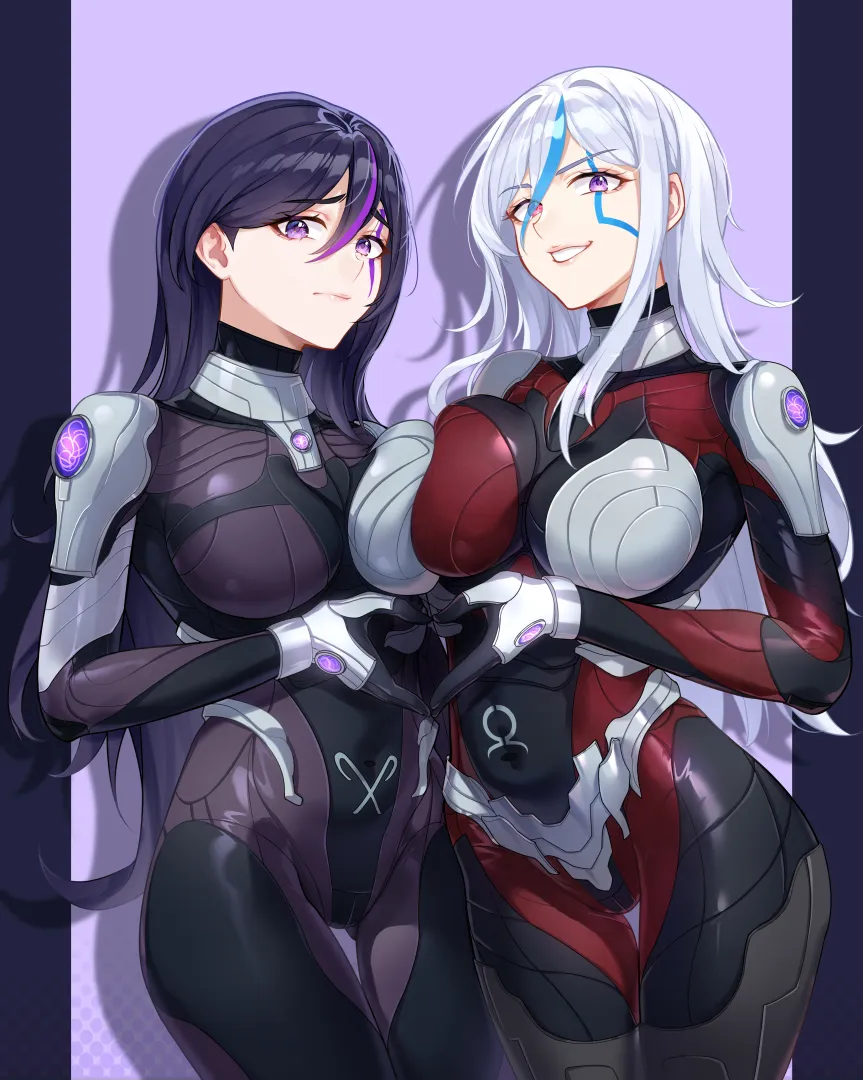 Eva and V'ehxness [The Hundred Line] (卡尔猫王) posted by MartyrOfDespair