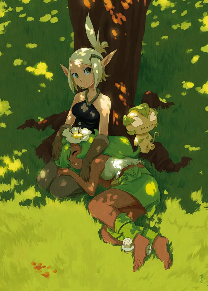 Evangelyne and Amalia: guarding her sleep (kosal) [Wakfu] posted by SiarX