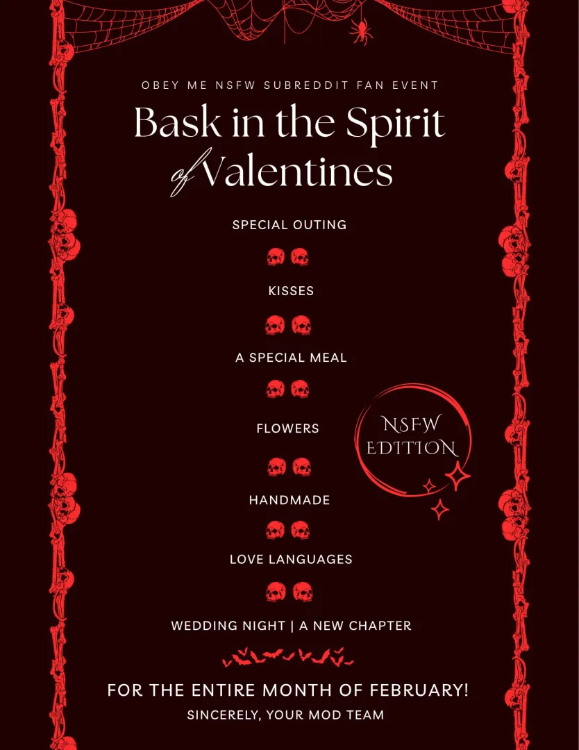 [EVENT] OBEY ME NSFW FAN EVENT, VALENTINES MONTH 2026! posted by PseudonymFanfic