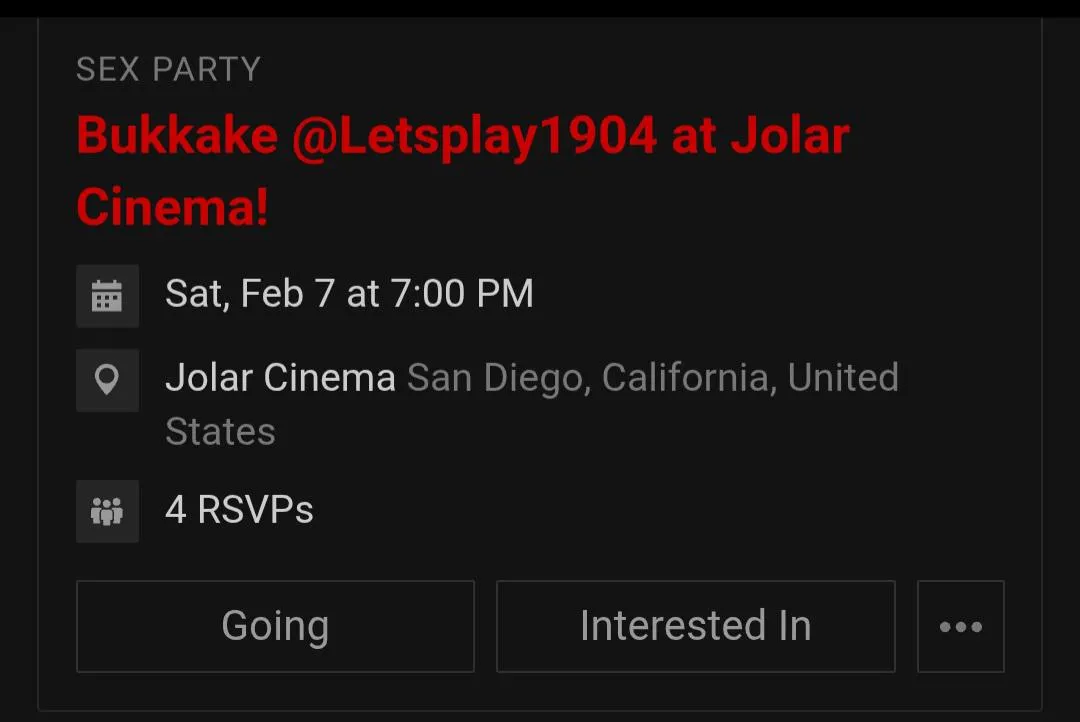 Event planned for Sat., 2/7, @ 7P in Jolars VIP posted by throwawaybull0