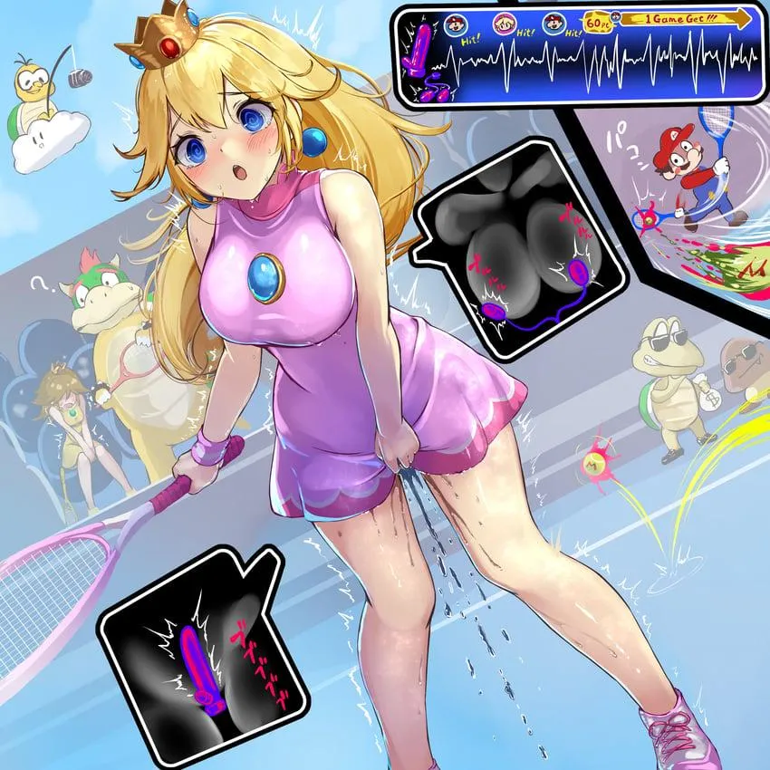 Every swing of the racket makes Princess Peach enjoy it a little more (monikano) posted by velynex