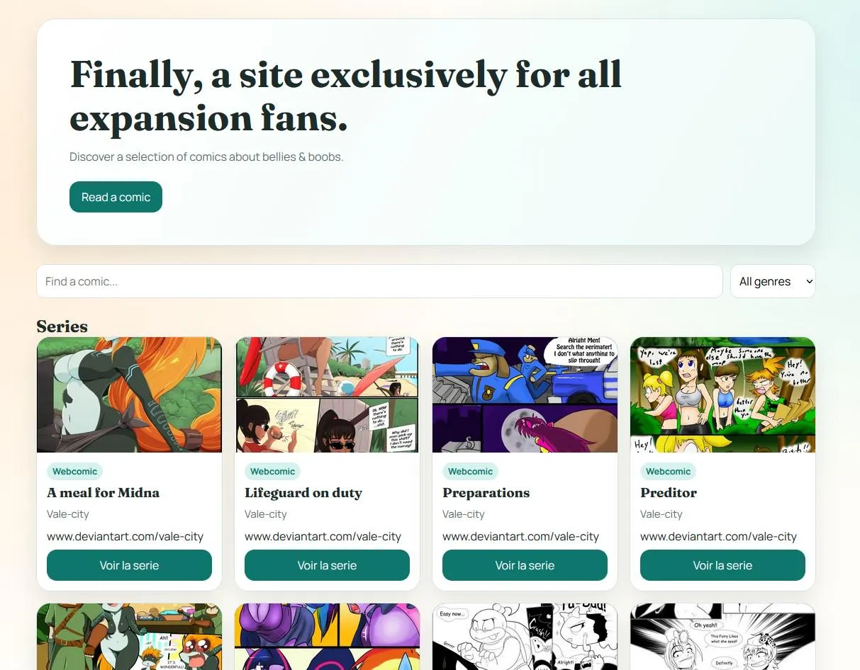 [F] I'm creating a website with free expansion comics (boobs & bellies) posted by External_Clue_3210