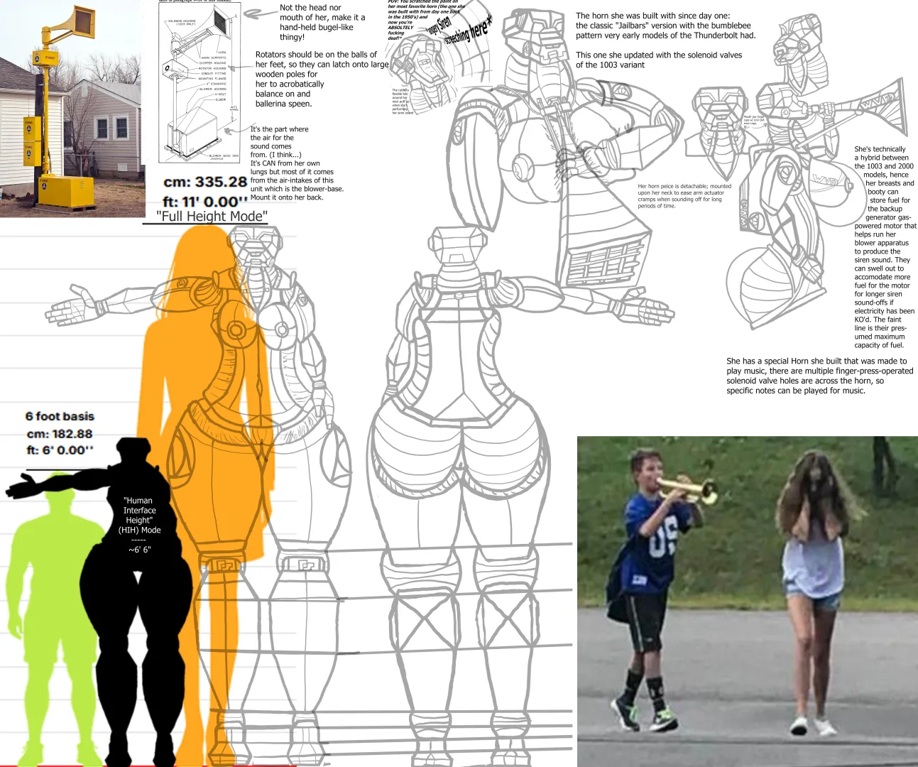 [F] This gotta be the most cursed as fuck idea i ever had! Why am i drawing this? I have no fuckin' clue! (Federal Signal Thunderbolt model 1003-2000 hybrid Anthro) posted by TheFirstDecade