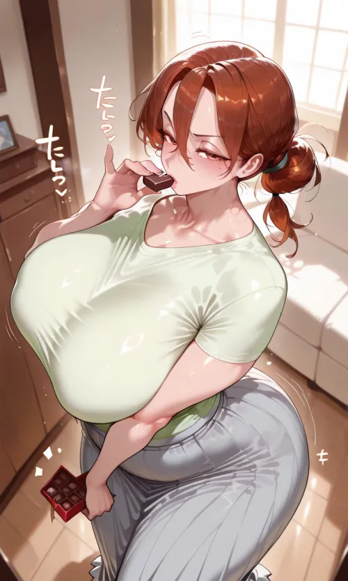 [F4M] Strict Mom's Secret Cravings: She Ate Her Son’s Secret “Love chocolate” (Send Starter). by CumFilled_Bra