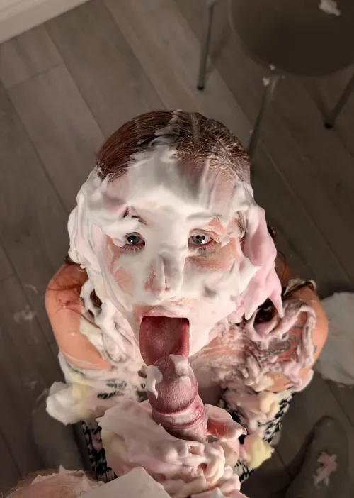 Face full of pie and mouth full of cock! by katiecooper4xo