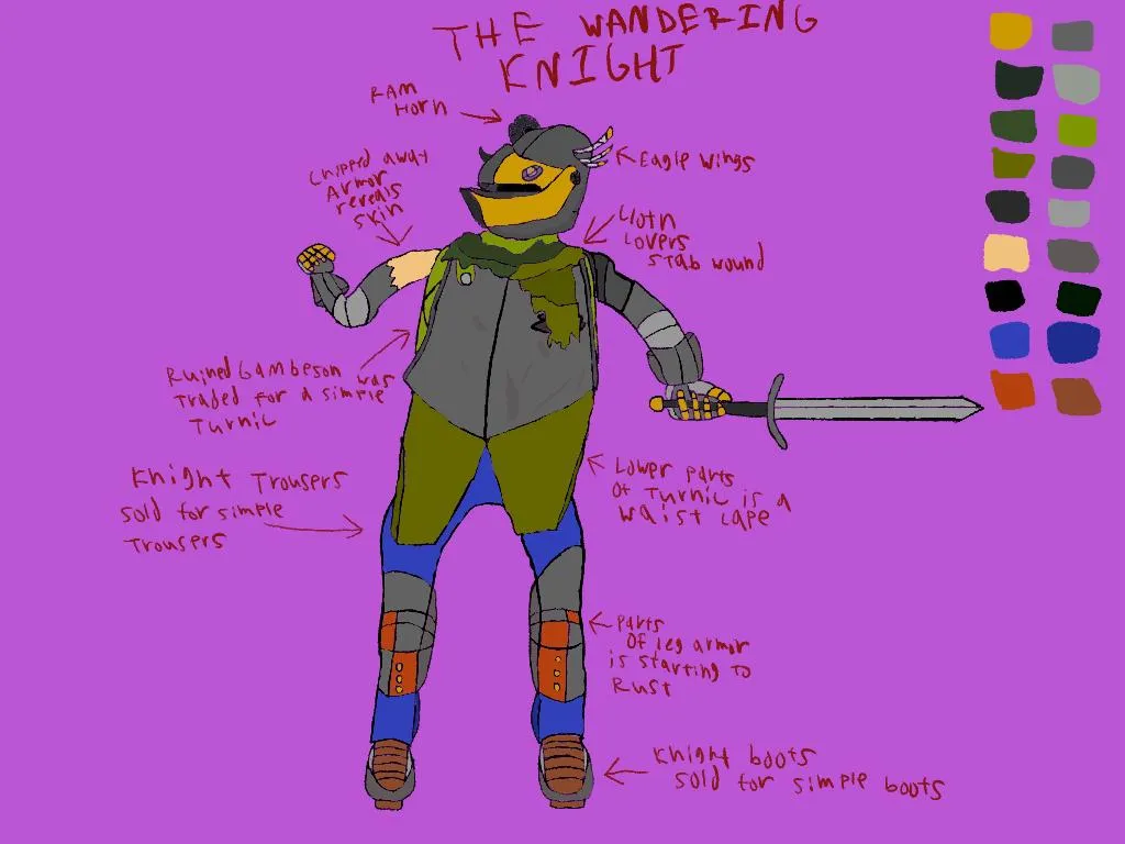 (FANDELTALES OC) Wandering Knight Redesign posted by CT-3446