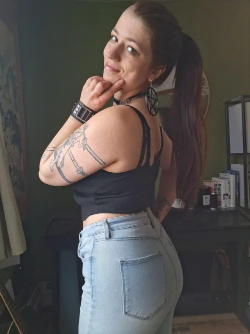 Feeling hot in my high ponytail by inked_emma_honey