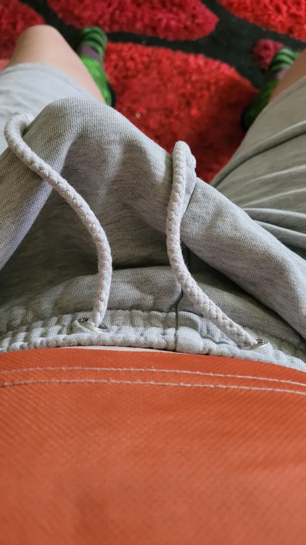 Feeling so hard in my grey shorts. posted by LegitimateAnt3655
