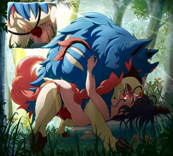 Female Zacian X My Human male OC : commission by ( Koyo-Draka) by Reception_Hopeful