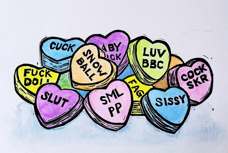 Femdom Conversation Hearts (OC) by Jst4Looking