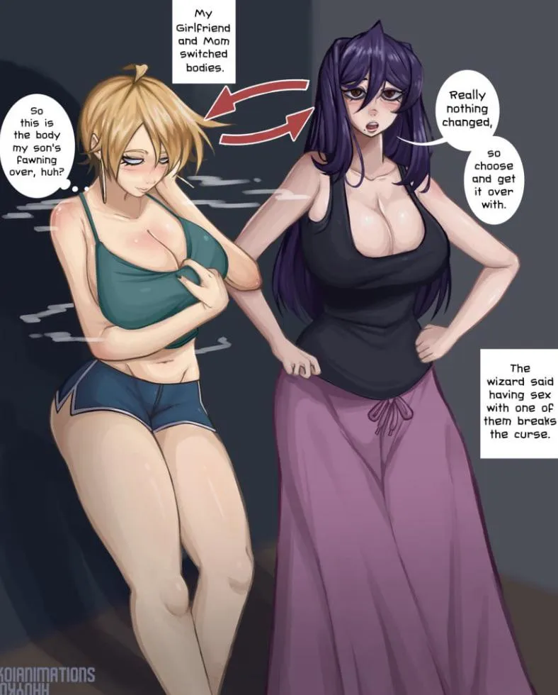 (FF4M) “Come onnn! Just hurry up and choose already! I don’t want to be stuck as this hag!” “Oh, it’s no rush, sweetheart, really. Take all the time you need~ I could get used to this…” your mom and GF swapped bodies, and the only way to fi posted by Ok_Effort5131