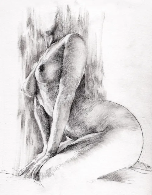 Figure drawing of a real life Elite Hacker, in graphite, by Me by pilotJKX