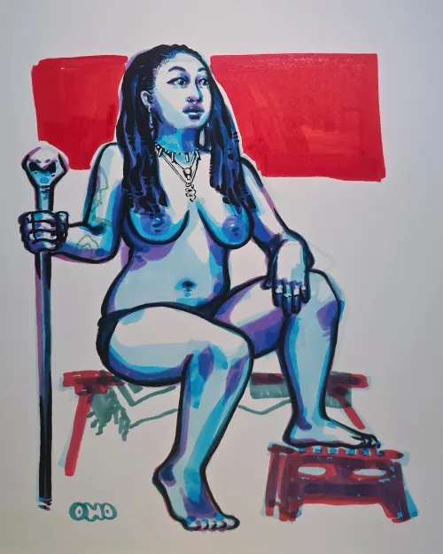 Figure drawing sketch, by me by onoderarene