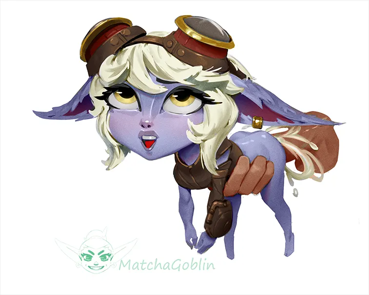 Filling up Tristana (by me, MatchaGoblin) posted by MatchaGoblinArt