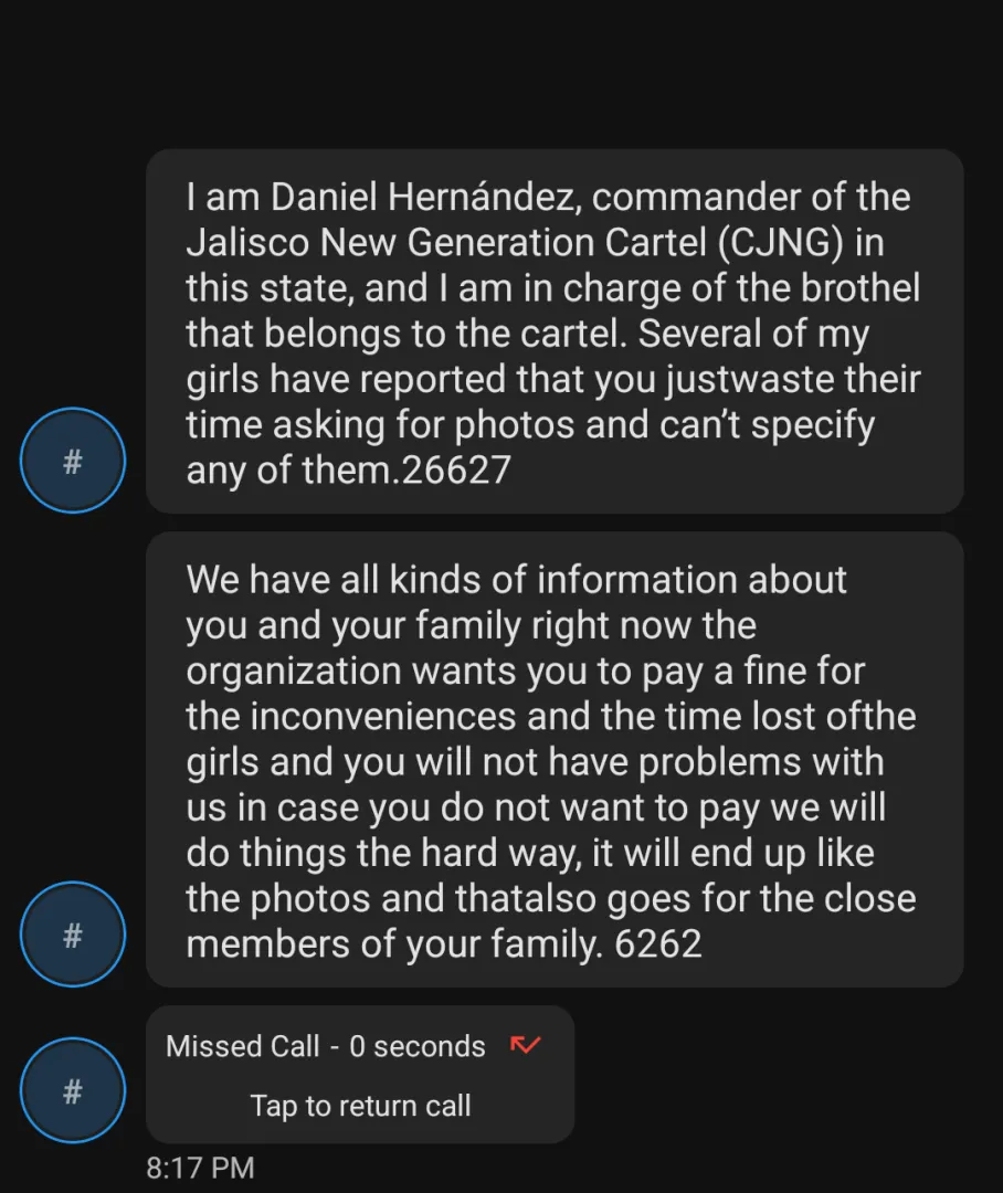 Finally got one of those fake cartel threats lol posted by IDKsecurity