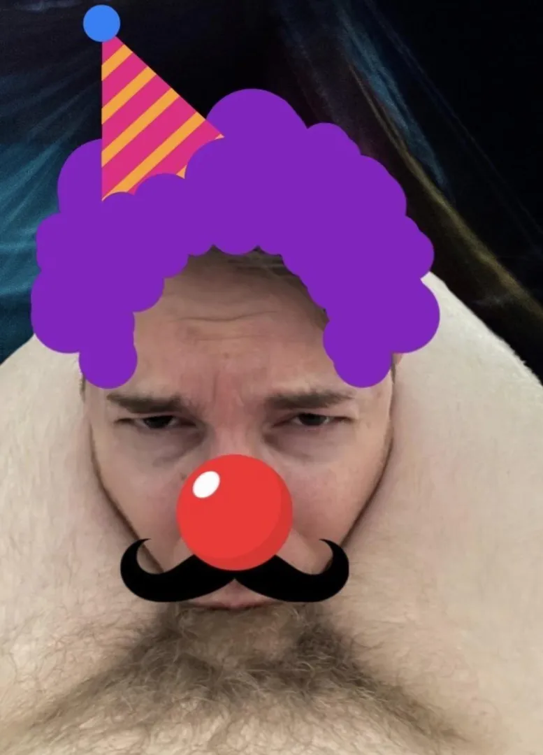first day at being clown. blowing balloons. posted by Material-Garden4916