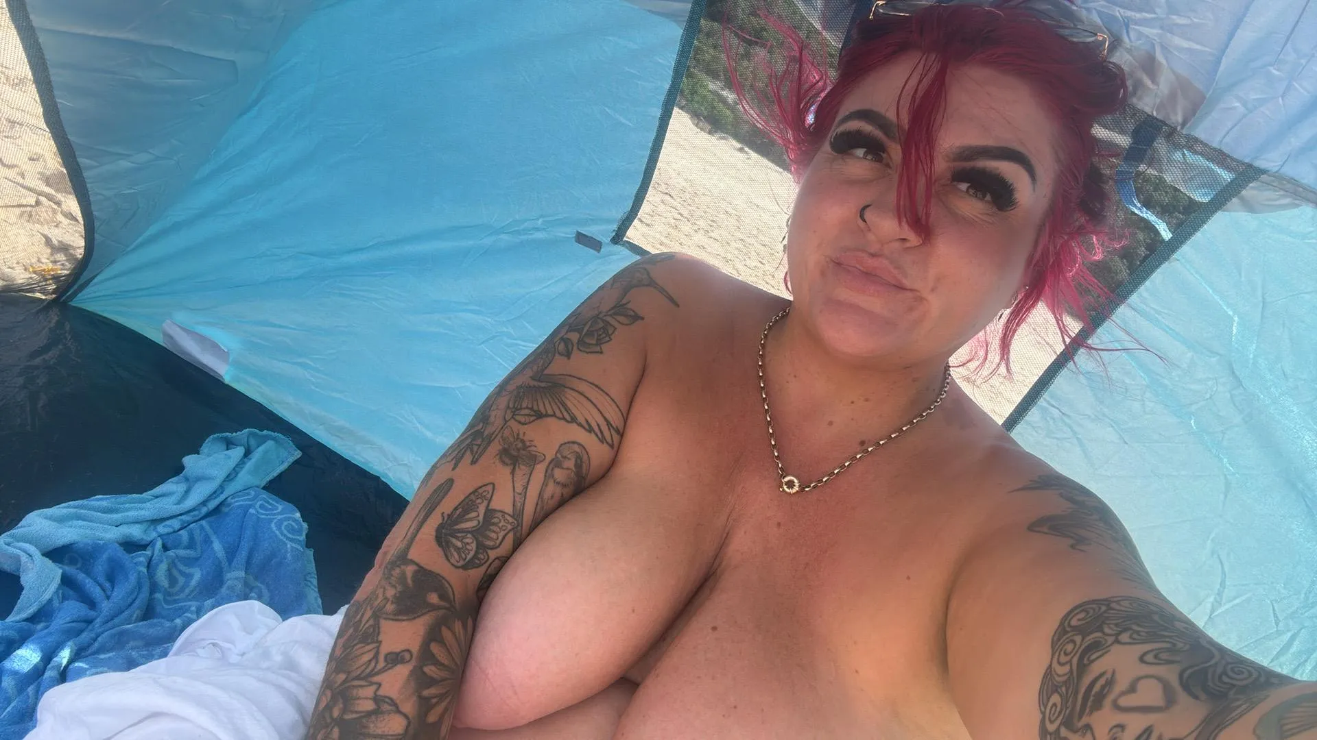 First time at the nude beach Aus posted by Missbluey123