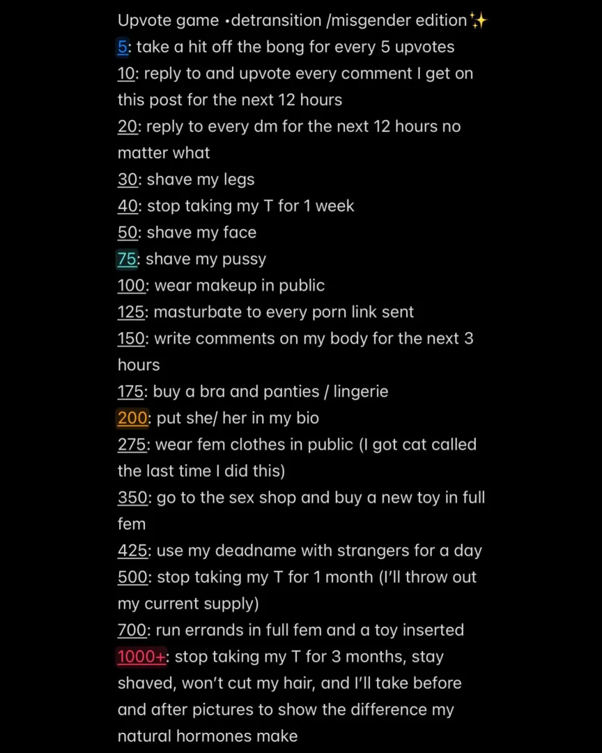 First time doing this  it can’t possibly get that high, right? - detrans upvote game posted by personal-demons-