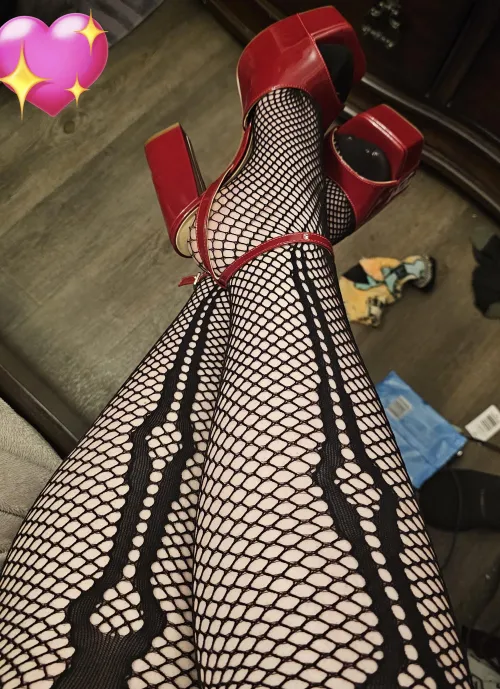 Fishnets with heels  by BrattiestLulu