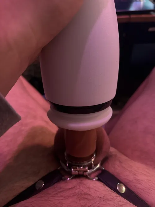 Fleshlighting my Chastidick and actually edging lol by OkRecover1102