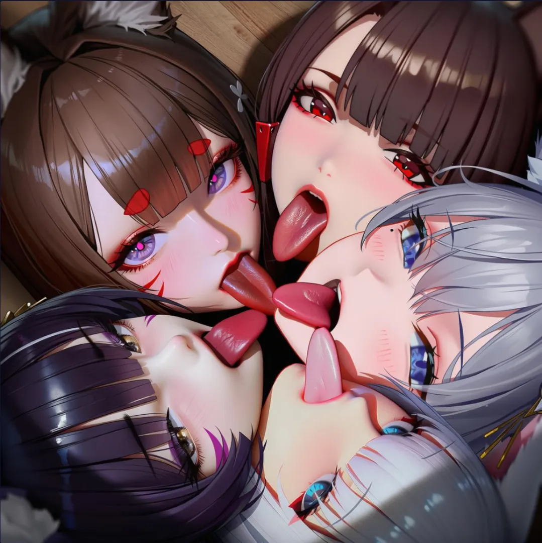 Floofs await for your gift. Musashi, Amagi, Akagi, Shinano, Kaga. posted by gintas59