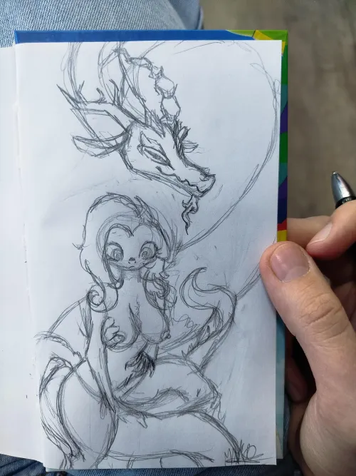 Fluttershy and Discord by Shizuka_36