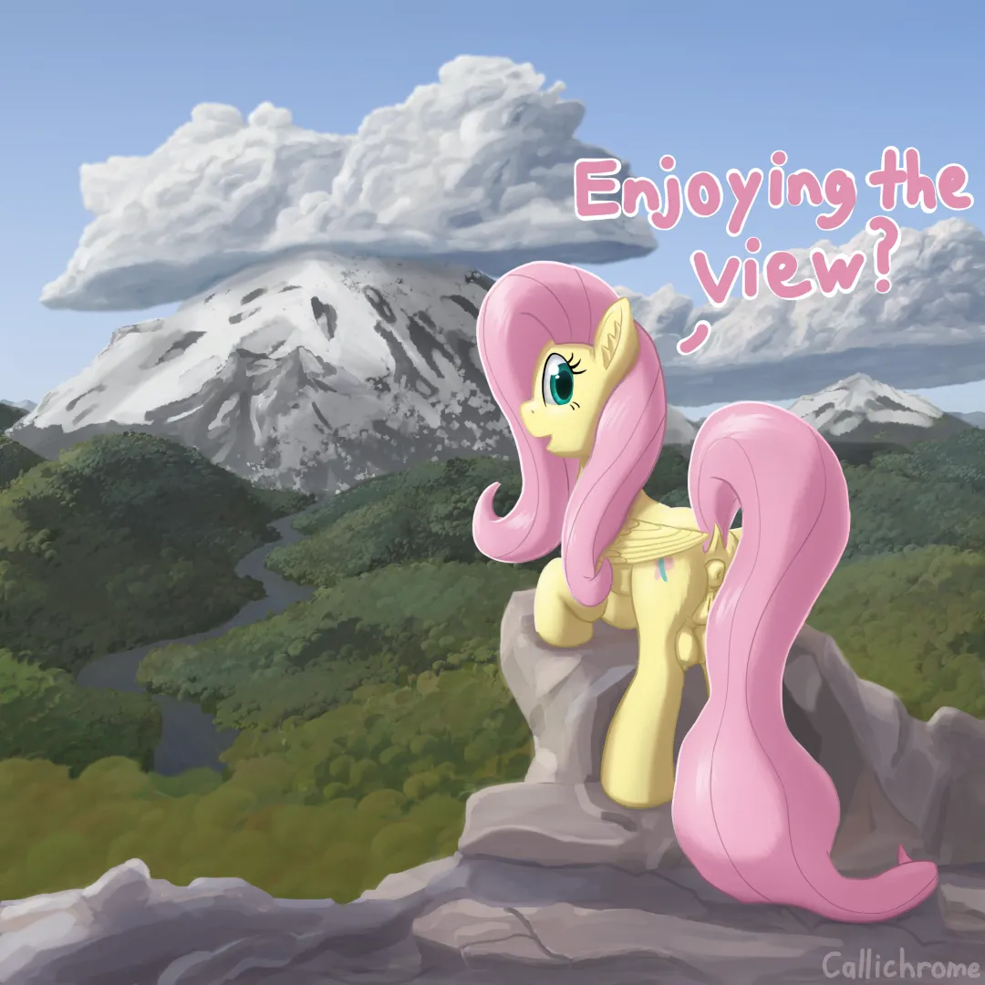 Fluttershy is showing you her favorite spot~ [Callichrome] posted by Callichrome