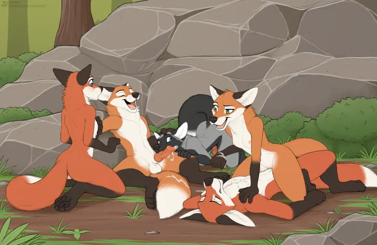 Forest - Foxes (jishinu) [MF] by Olive-The-Otter