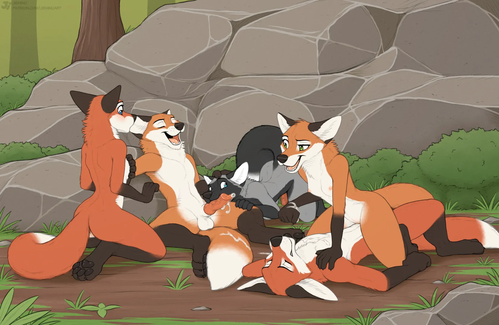 Forest - Foxes (jishinu) [MF] posted by Olive-The-Otter