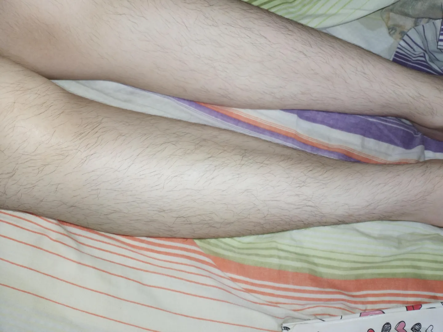 Forever hairy legs in soft sheets posted by leslielove44088